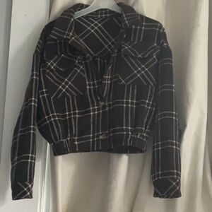 Plaid Brown Women's Jacket